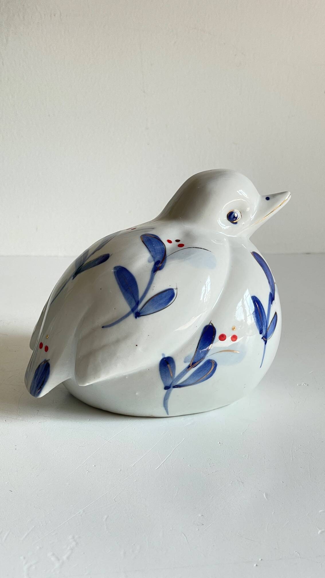 Oiseau vintage en porcelaine chinoise