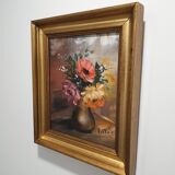 Tableau nature morte signé et encadré
