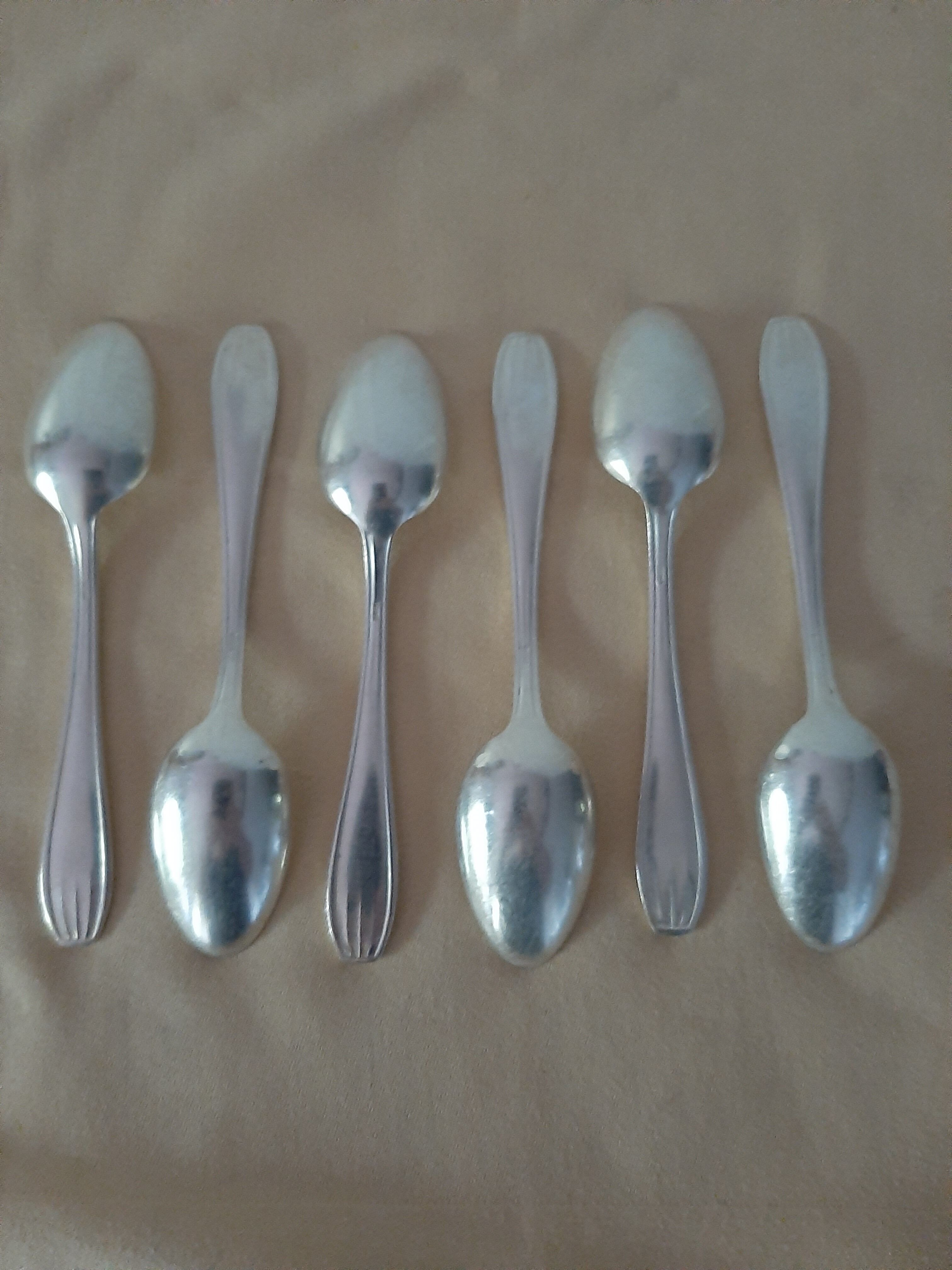 6 silver spoons Art Deco Sfam