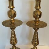 Pair of brass candlesticks