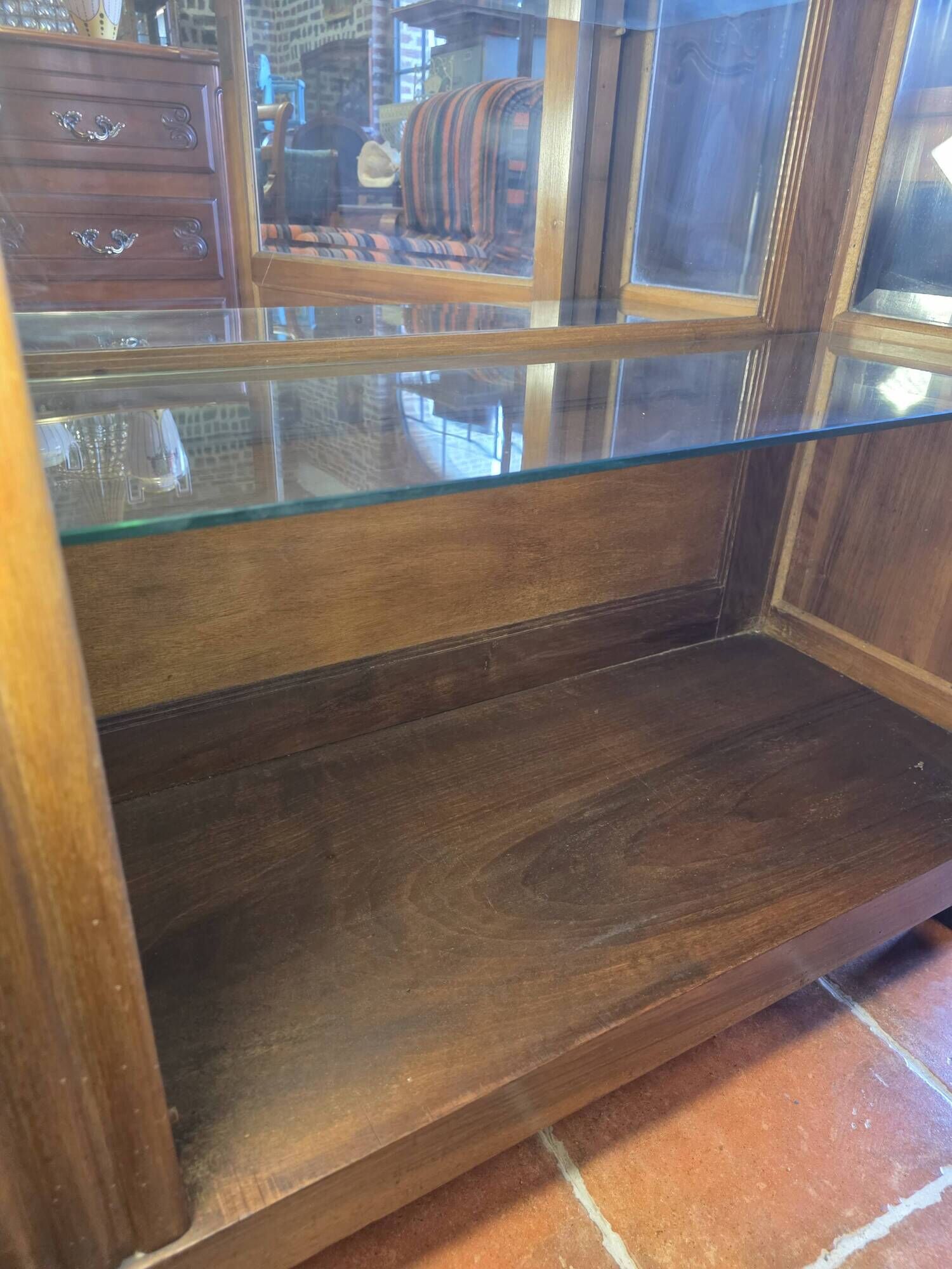 Vitrine art déco en acajou années 1930