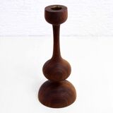 Scandinavian teak candle holder