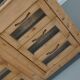 Vintage Dutch Pine Haberdashery Shop Cabinet with Glass Fronts
