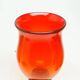 Vase moderniste, en verre orange, conçu par J. Słuczan-Orkusz, Pologne, années 1970
