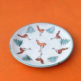 1960s Small plate / Empty pocket enamelled terracotta Pont de Fossé