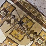 Table basse octogonale verre fumé 1970