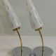 Pair of vintage wall sconces from the 1970s – Perforated opaline, brass
