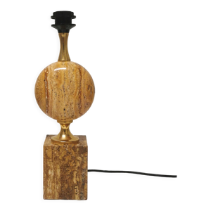 Pied de lampe en travertin Philippe