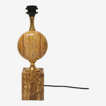 Travertine lamp, Philippe Barbier, 1970