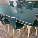 Salle à manger Umberto Mascagni — Table et 8 chaises, Italie, années 1950