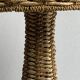 Rattan woven banana leaf mushroom floor lamp, 1960s