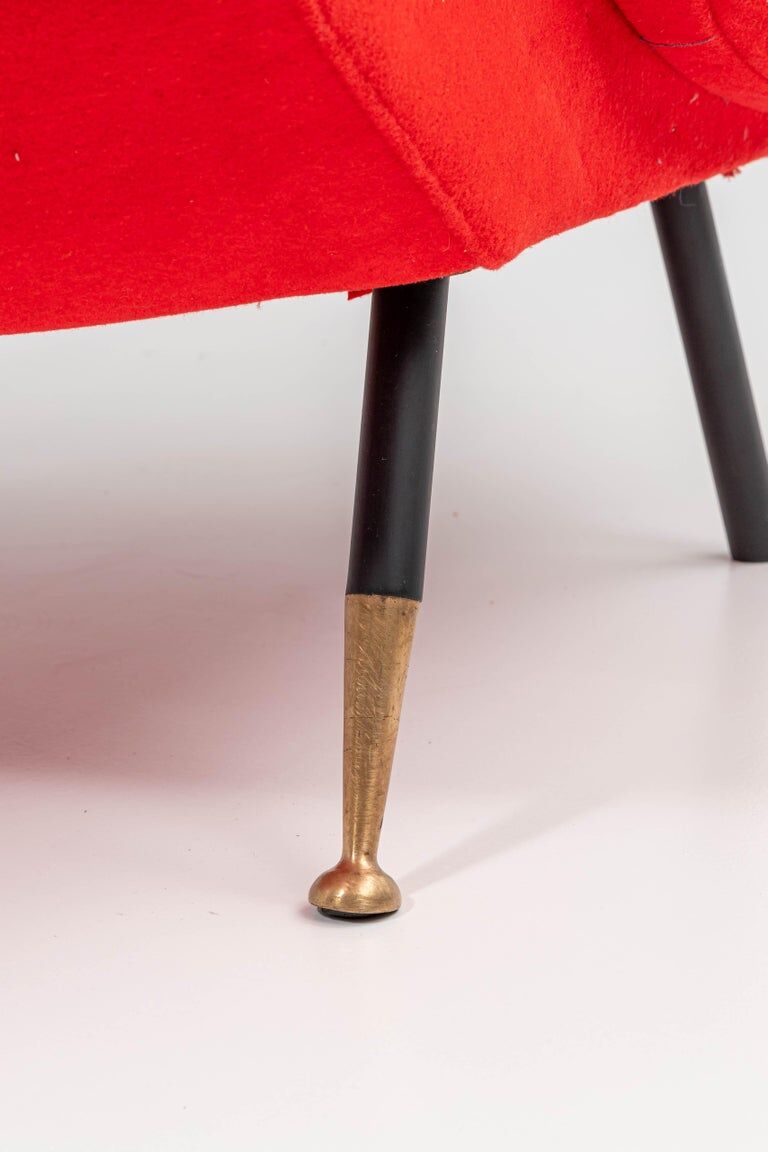 Set of 2 Italian disco chairs in original tapestry 1960s