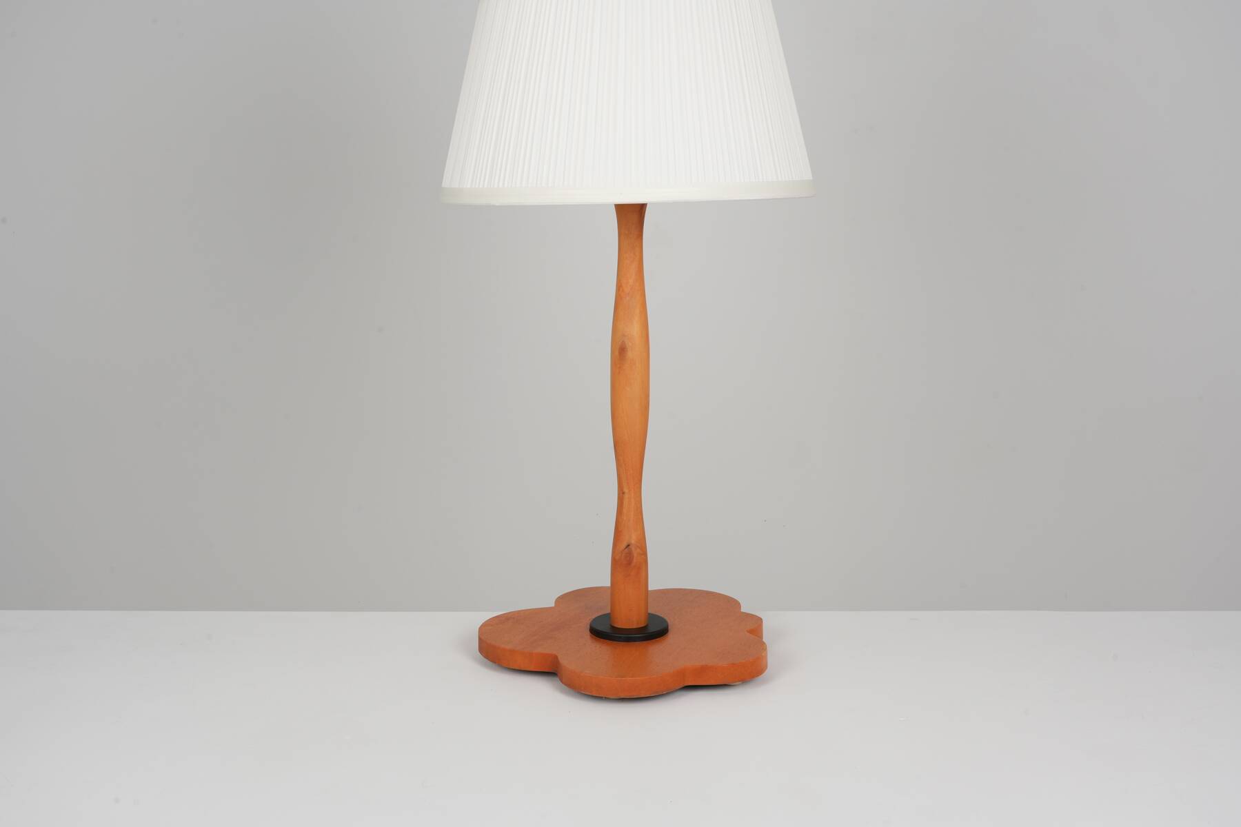Large postmodern lamp circa 1990 in wood