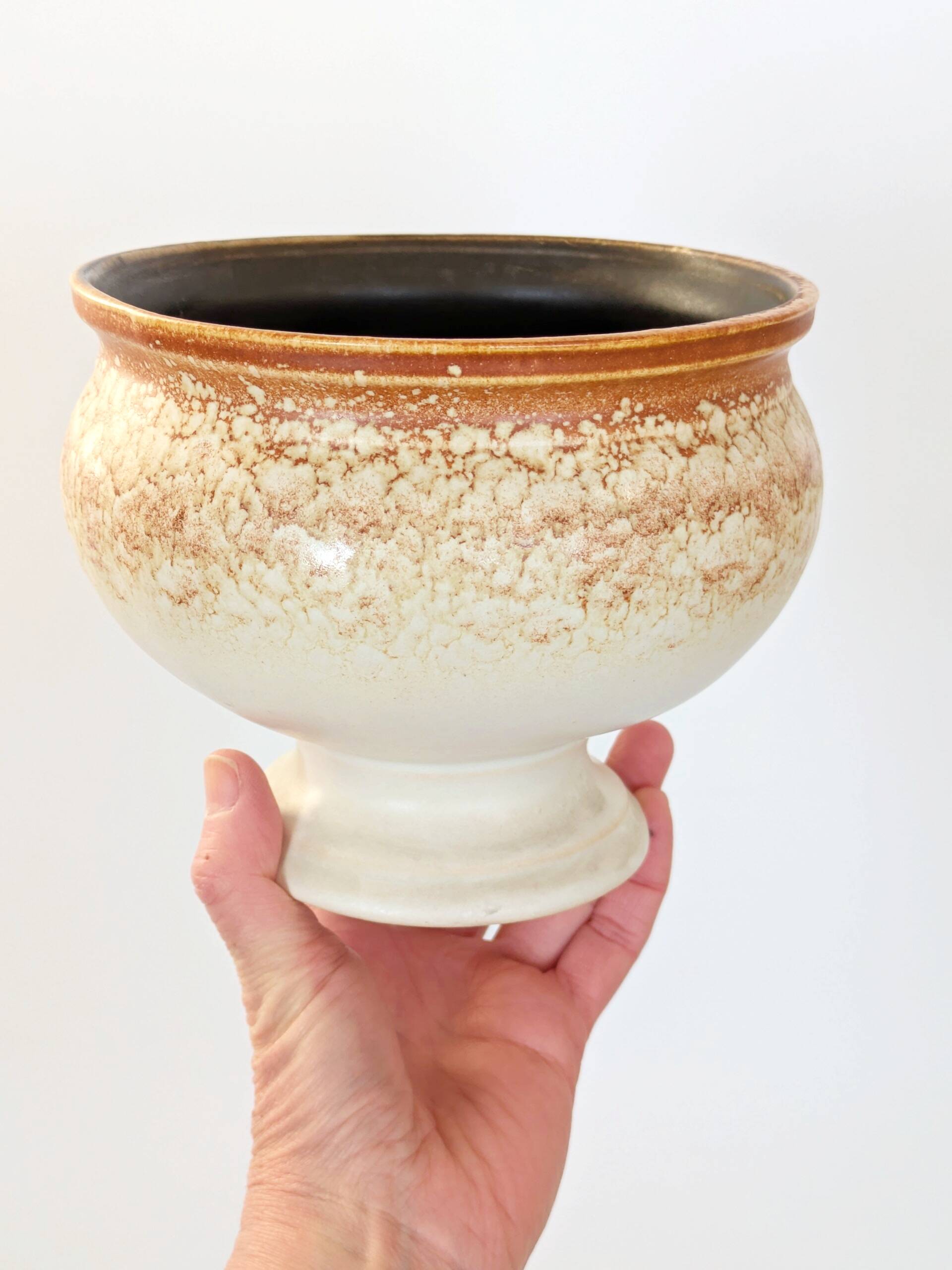 Vintage VEB Haldensleben flowerpot on stand, East Germany, 1960s