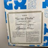 Tableau en relief sculpté "La Vie d'Italia" Massimo Faré et Maurizio Rizzo