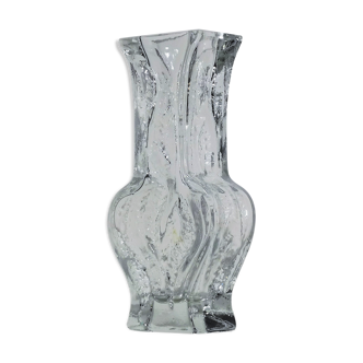 Vase en verre texturé par Ingrid Glashutte années 1970