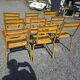 Vintage iron bistro chairs x 9