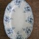 Oval plate faience Longwy model Joinville n*243 blue ironstone
