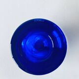 Kosta Boba blue glass candle holder