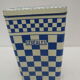 Series of 4 metal boxes, blue and white lustucru decoration