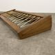 Vintage wooden wall coat rack with 6 hooks, chalet style.