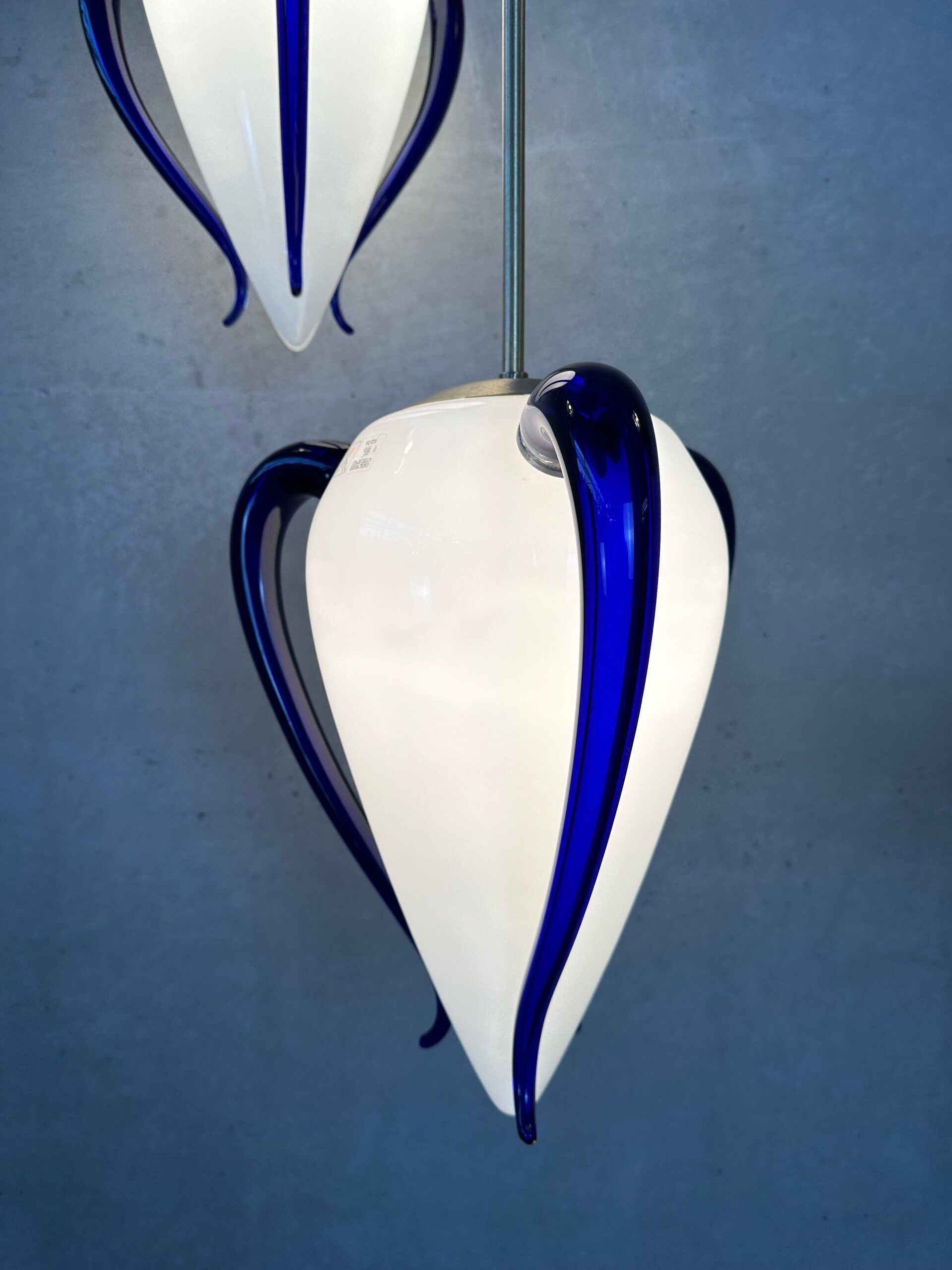 2x vintage 'Venexiana' pendant lamp – Barovier & Toso – Murano