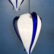 2x vintage 'Venexiana' pendant lamp – Barovier & Toso – Murano