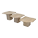 Set of 3 italian travertine coffee or side tables, 1980s