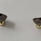 Pair of vintage wall lights, chrome and brass, Italy, 1980