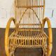 Vintage 1960s rattan rocking chair