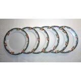 Sarreguemines Digoin dessert plates, floral pattern