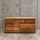 Oak wood dresser with 7 drawers by Florida Furniture Industries / 1980s /