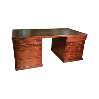 19th Century Victorian mahogany partner desk
