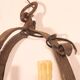 Pair of wrought iron wall sconces in medieval style