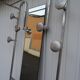 Vestibule, Art Deco coat rack.