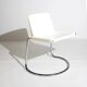 Vintage Alessia chair by Giotto Stoppino for Driade, Italy, 1970s – white ABS and chrome