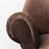 Canapé 3 places en velours marron gigi radice minotti 1950s vintage modernism