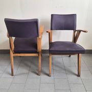 Pair of vintage bridge armchairs from the 1950s.