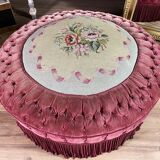 Napeolon III pouf in padded velvet - xix