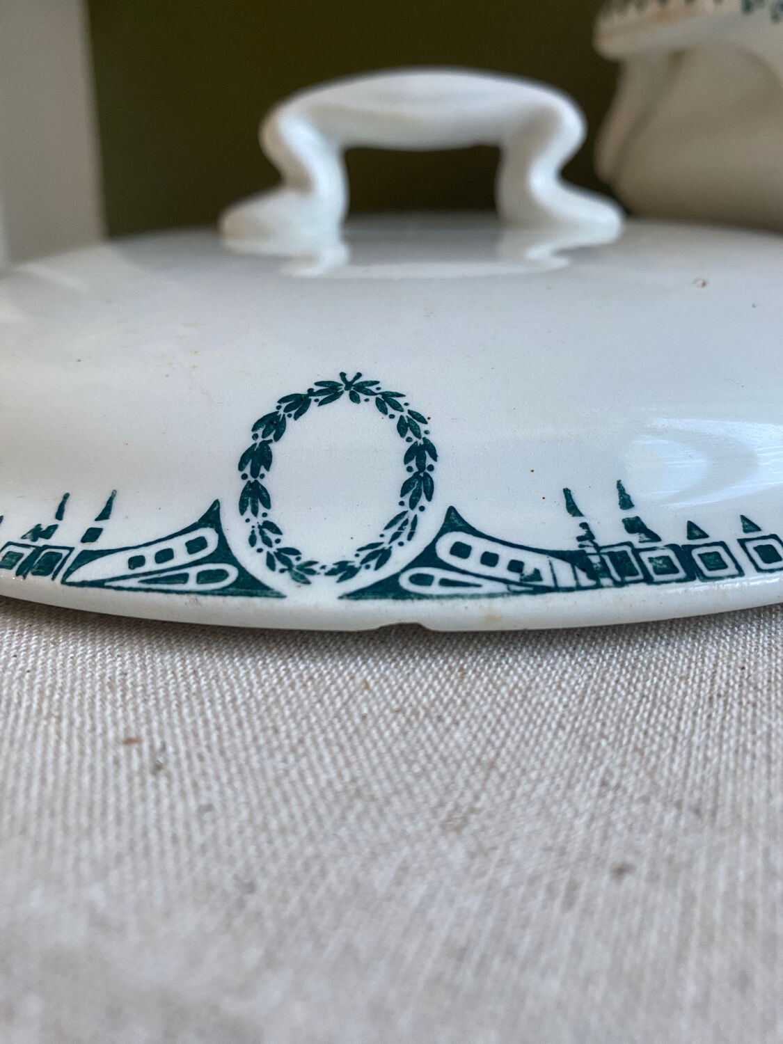 Tureen stamped new ceramic factories of North Saint Amand