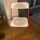 Folding chair in metal and plastic cannage 70s