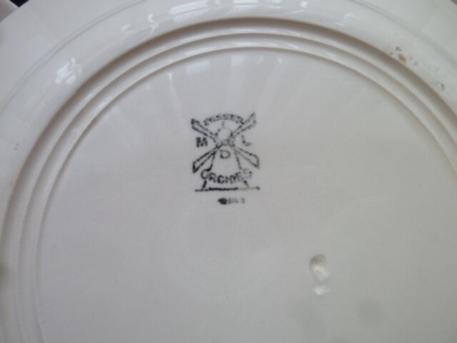 Set of 6 flat plates Orchies Moulin des Loups Irma model