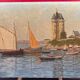 P. Helary oil on panel the Solidor tower, Saint-Servan, Saint-Malo