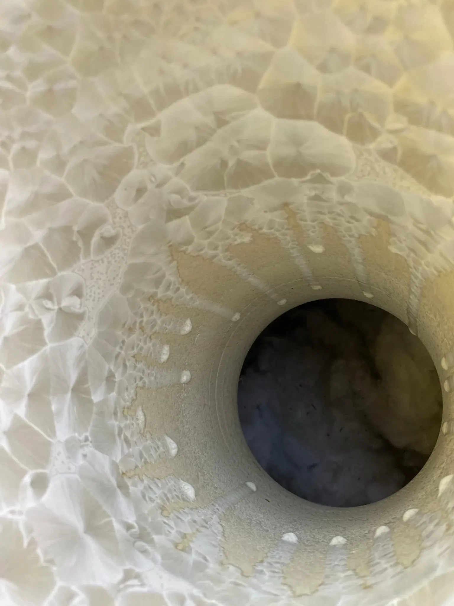 Large floor vase Amphora 137 cm ceramic with pearlescent crystallised glaze.
