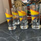 6 vintage casanis glass