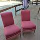Pair of classic low chairs without arms