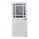Old glass door, cathedral glass, wood, vintage