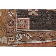 Vintage Turkish Hand-Knotted Wool Cotton Orange Runner 159x366