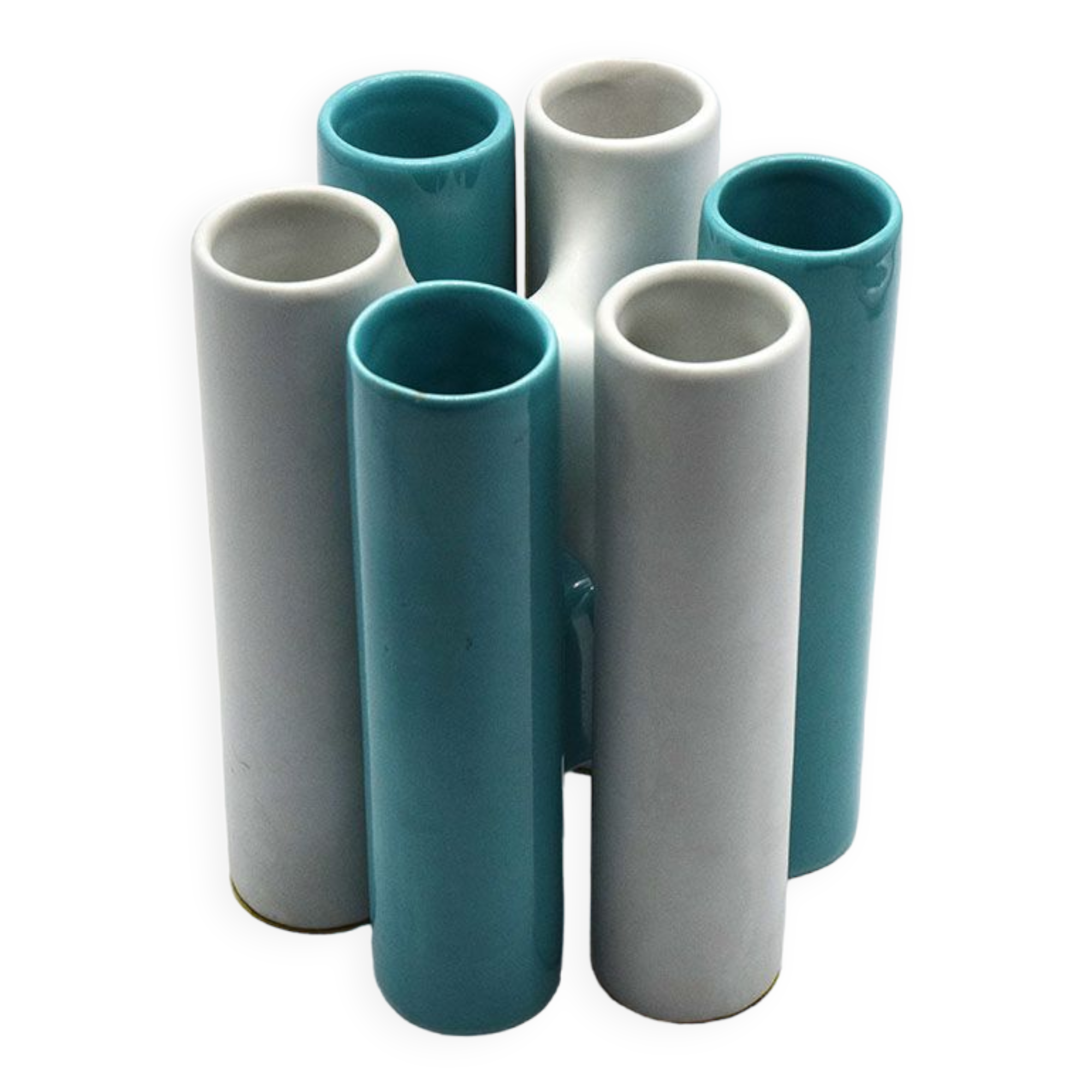 Interlocking ceramic vases by Enzo Bioli for Il Picchio, 1970s.