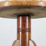 1950s Piano Bentwood Beech Stool, Czechoslovakia